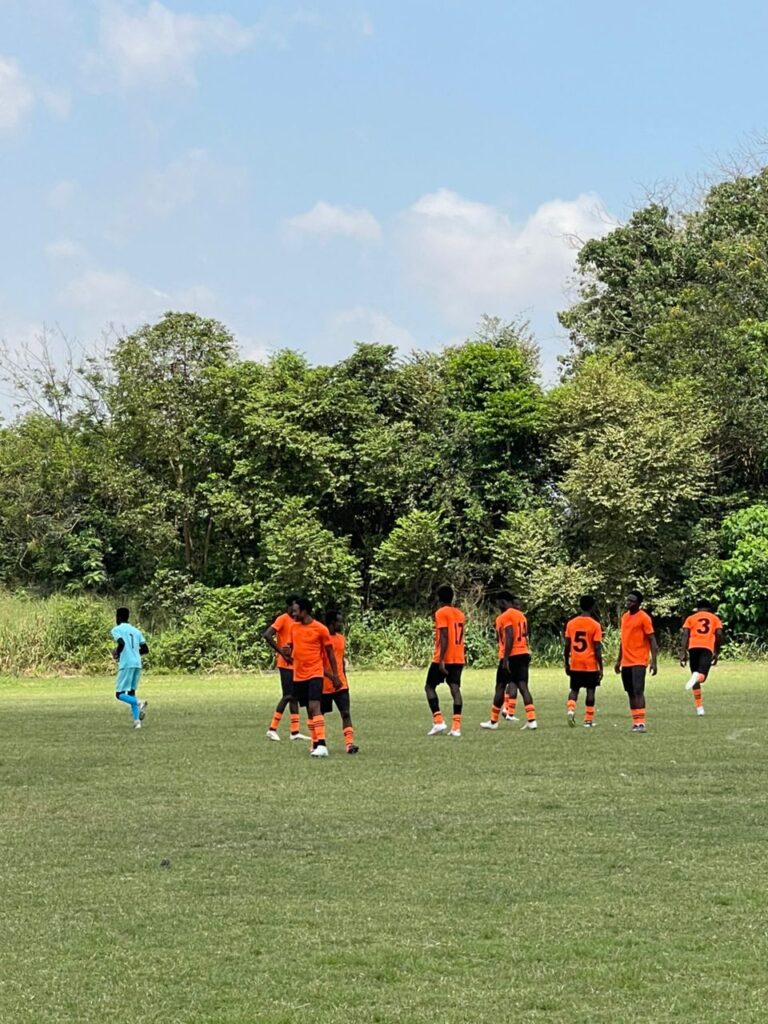 Inter Royals FC vs River Plate Football Academy — Inter Royals celebrate a 3–0 win with goals from Ebenezer, Amoateng, and Razak.
